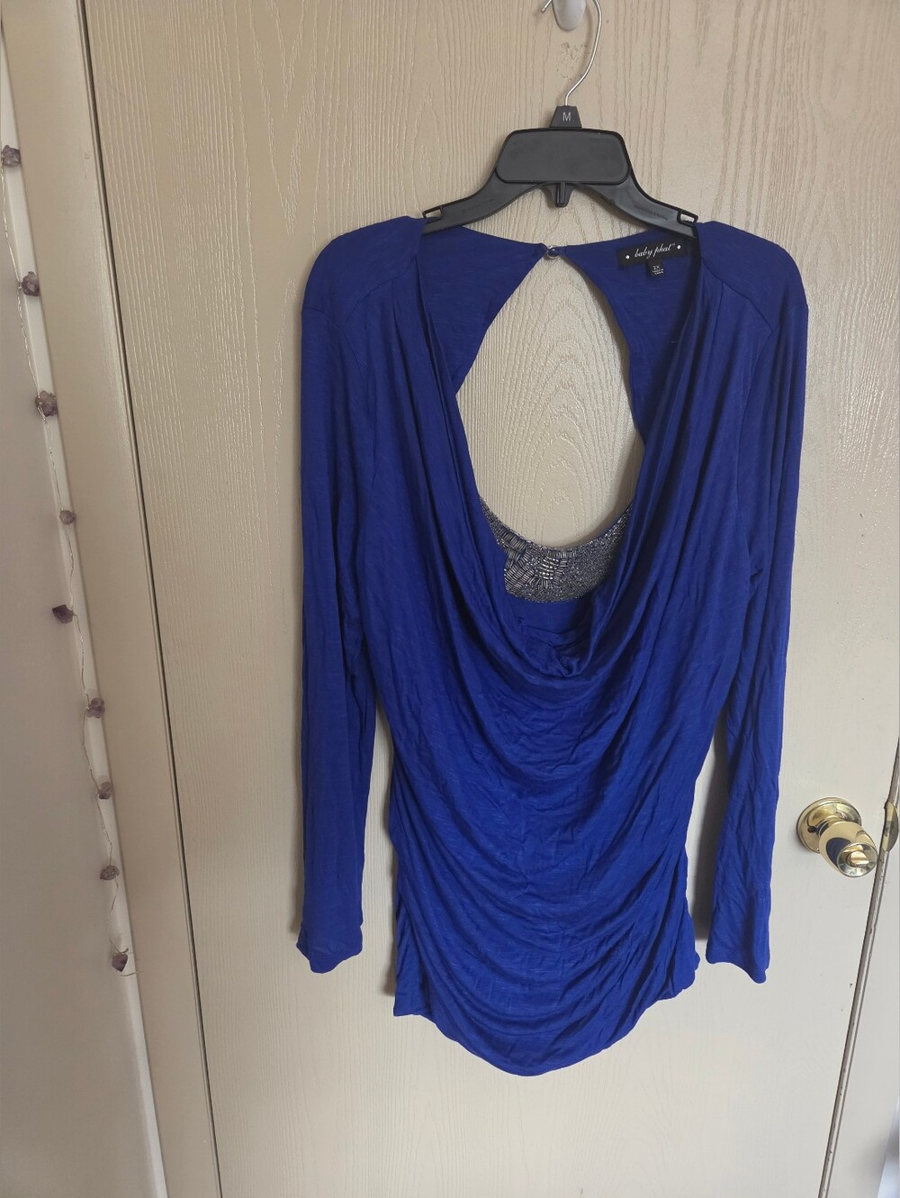 Baby Phat Royal Blue Going Out Bedazzled Blouse NWOT Y2K Womens 2xl